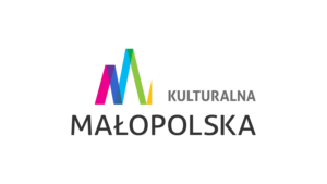 Kolorowa litera M, napis Kulturalna Małopolska